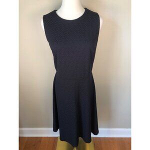 J McLaughlin Navy Sleeveless Textured Knit Dress Size L